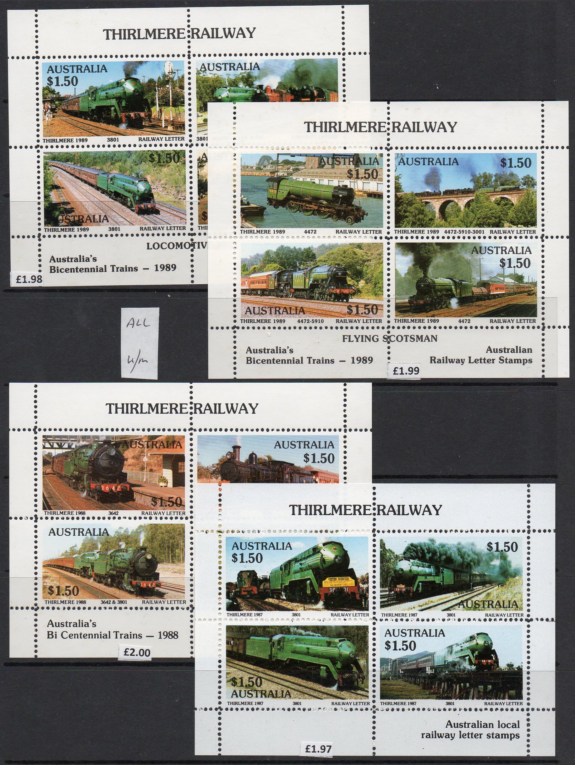 Railway Stamps Train Stamps Sellos Ferroviarios Timbres-poste ferroviaires Briefmarken Eisenbahn